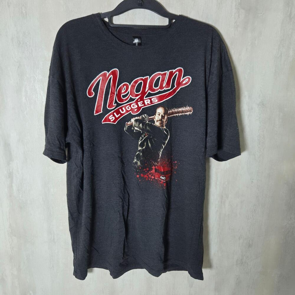 Loot Crate Shirt Mens XL Gray Negan Sluggers Walking Dead Graphic Tee Horror